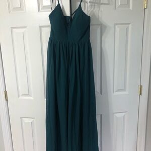 Azazie Aaida Peacock Bridesmaid Dress
